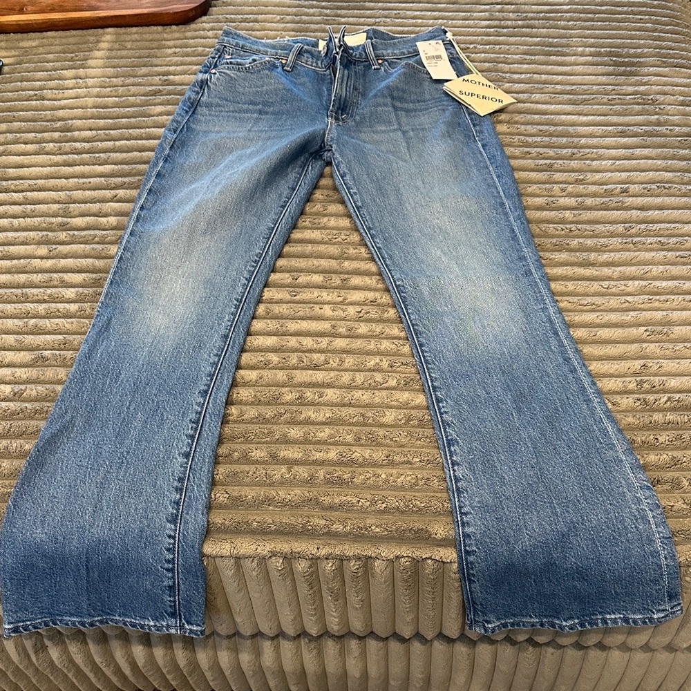 MOTHER Flare & Wide Leg Blue Jeans